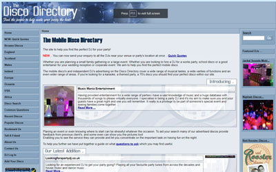 Mobile Disco Directory, click for details